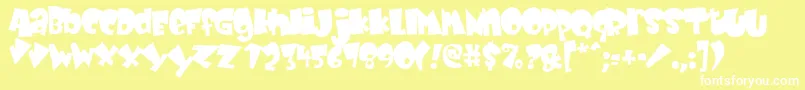 Babyk Font – White Fonts on Yellow Background