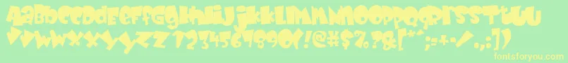 Babyk Font – Yellow Fonts on Green Background