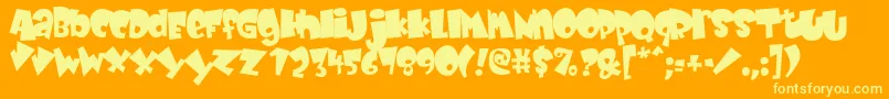 Babyk Font – Yellow Fonts on Orange Background