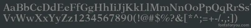 NewAsterLtSemiBold Font – Gray Fonts on Black Background