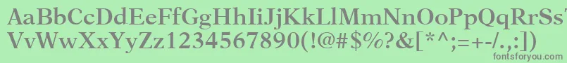 NewAsterLtSemiBold Font – Gray Fonts on Green Background