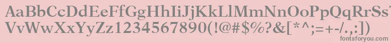 NewAsterLtSemiBold Font – Gray Fonts on Pink Background