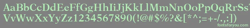 NewAsterLtSemiBold Font – Green Fonts on Gray Background