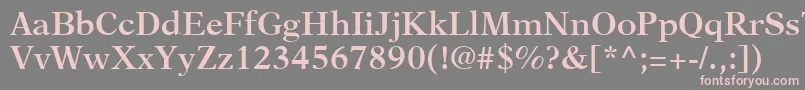 NewAsterLtSemiBold Font – Pink Fonts on Gray Background