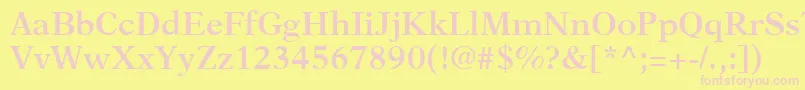 NewAsterLtSemiBold Font – Pink Fonts on Yellow Background