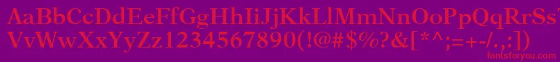 NewAsterLtSemiBold Font – Red Fonts on Purple Background