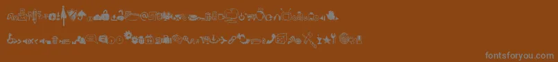 フォントDerpicons – 茶色の背景に灰色の文字