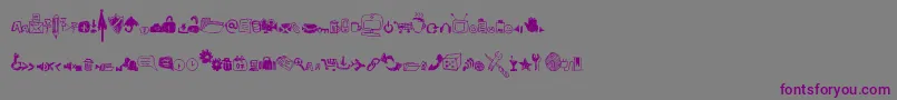 Derpicons Font – Purple Fonts on Gray Background