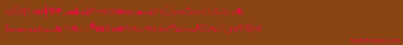 Derpicons Font – Red Fonts on Brown Background