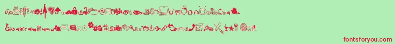 Derpicons Font – Red Fonts on Green Background