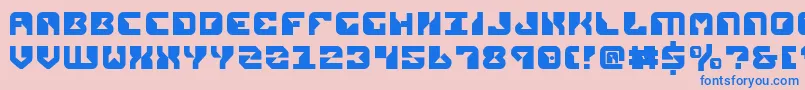 フォントRepv2 – ピンクの背景に青い文字