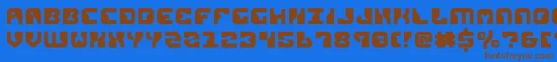 Repv2 Font – Brown Fonts on Blue Background
