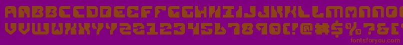 フォントRepv2 – 紫色の背景に茶色のフォント