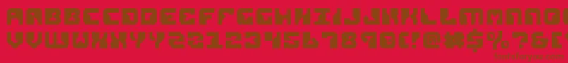 フォントRepv2 – 赤い背景に茶色の文字