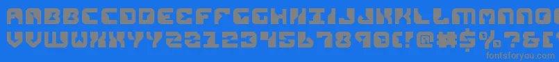 Repv2-fontti – harmaat kirjasimet sinisellä taustalla