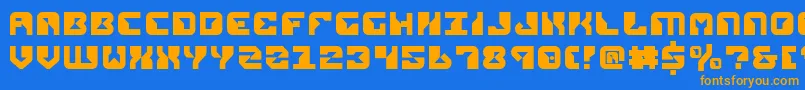 Repv2 Font – Orange Fonts on Blue Background