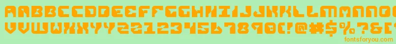 Repv2 Font – Orange Fonts on Green Background