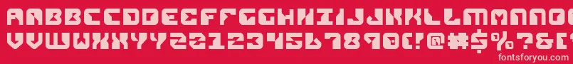 フォントRepv2 – 赤い背景にピンクのフォント