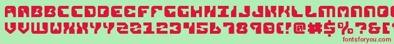 Шрифт Repv2 – красные шрифты на зелёном фоне