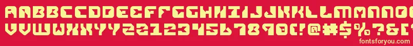 Repv2 Font – Yellow Fonts on Red Background