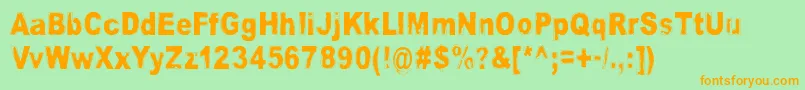 VelvetQueen Font – Orange Fonts on Green Background