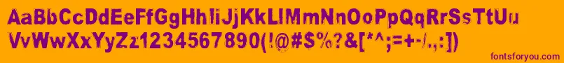 VelvetQueen Font – Purple Fonts on Orange Background