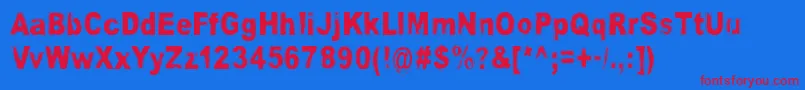 VelvetQueen Font – Red Fonts on Blue Background