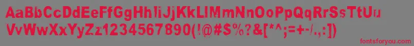 VelvetQueen Font – Red Fonts on Gray Background