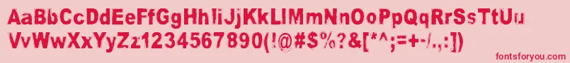 VelvetQueen Font – Red Fonts on Pink Background