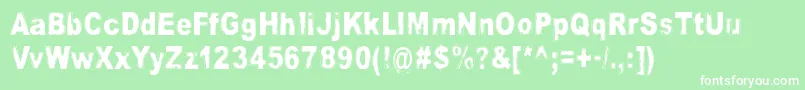 VelvetQueen Font – White Fonts on Green Background