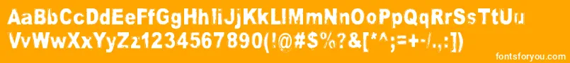 VelvetQueen Font – White Fonts on Orange Background