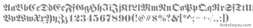 FrakturRegular Font – Gray Fonts on White Background