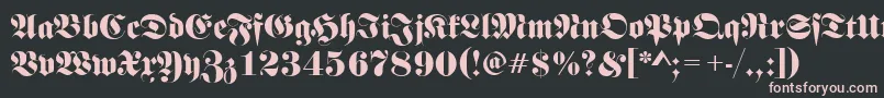 FrakturRegular Font – Pink Fonts on Black Background