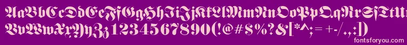 FrakturRegular Font – Pink Fonts on Purple Background