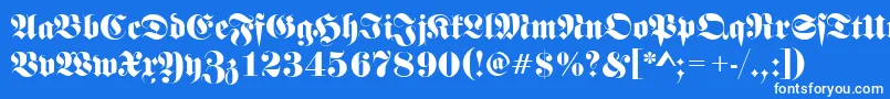 FrakturRegular Font – White Fonts on Blue Background