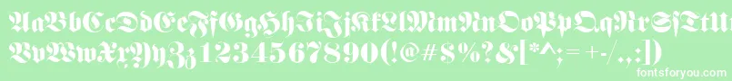 FrakturRegular Font – White Fonts on Green Background