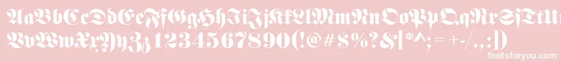 FrakturRegular Font – White Fonts on Pink Background