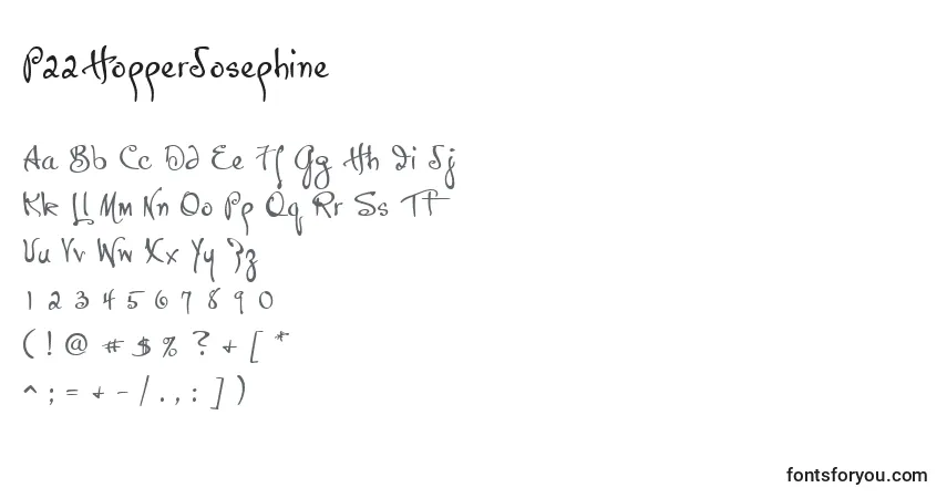 Schriftart P22HopperJosephine – Alphabet, Zahlen, spezielle Symbole