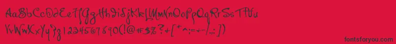 P22HopperJosephine Font – Black Fonts on Red Background