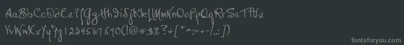 P22HopperJosephine Font – Gray Fonts on Black Background
