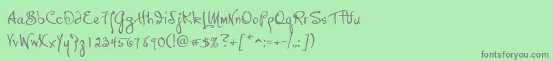 P22HopperJosephine Font – Gray Fonts on Green Background