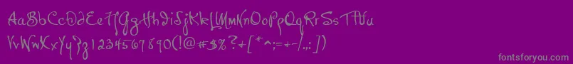 P22HopperJosephine Font – Gray Fonts on Purple Background