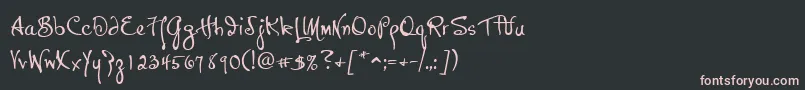 P22HopperJosephine Font – Pink Fonts on Black Background