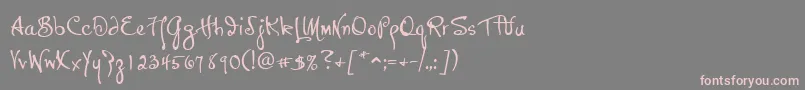 P22HopperJosephine Font – Pink Fonts on Gray Background