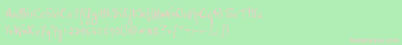 P22HopperJosephine Font – Pink Fonts on Green Background