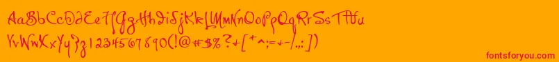 P22HopperJosephine Font – Red Fonts on Orange Background