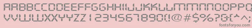 フォントDigifacewideRegular – ピンクの背景に灰色の文字