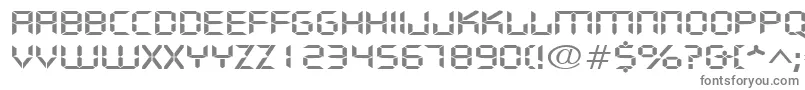 DigifacewideRegular-fontti – harmaat kirjasimet valkoisella taustalla