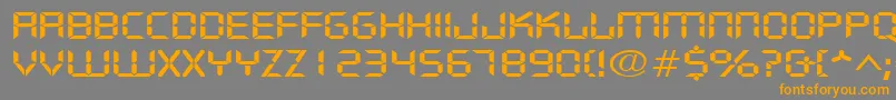 Шрифт DigifacewideRegular – оранжевые шрифты на сером фоне