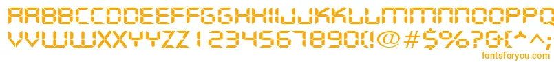 Шрифт DigifacewideRegular – оранжевые шрифты на белом фоне